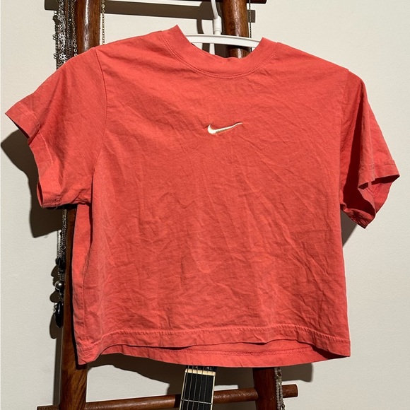 Nike Other - Nike Girls Oversized Cropped Tee Coral Medium